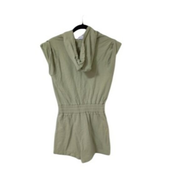 Intermix Hooded Romper Size P Green  With Drawstring Waist & Short Sleeves - Picture 7 of 13